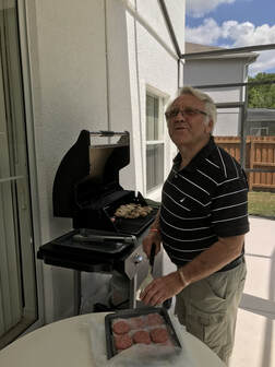 Picture Don grilling hamburgers